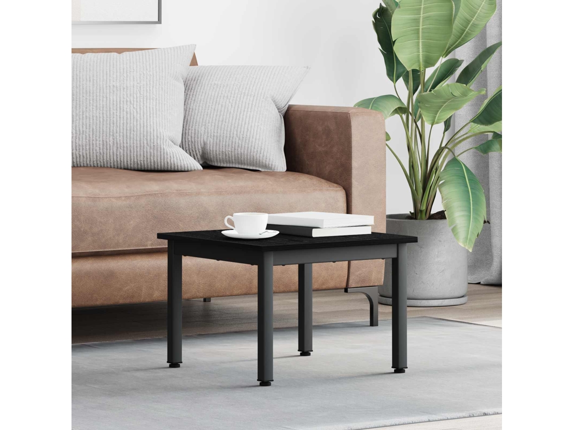 Vidaxl Mesa De Centro Carvalho Preto 50 X 50 X 36 Cm