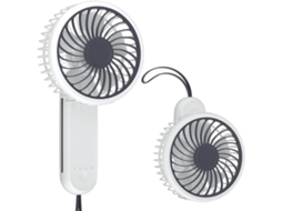 Ventilador Usb portátil, dobrável, 1200mah, externo, branco