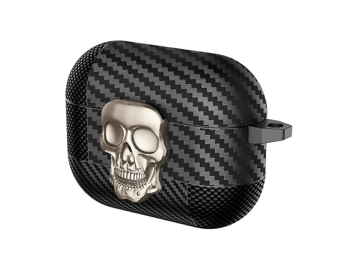 Camada protetora para fone de ouvido Bluetooth com estampa de fibra de carbono GIECY.