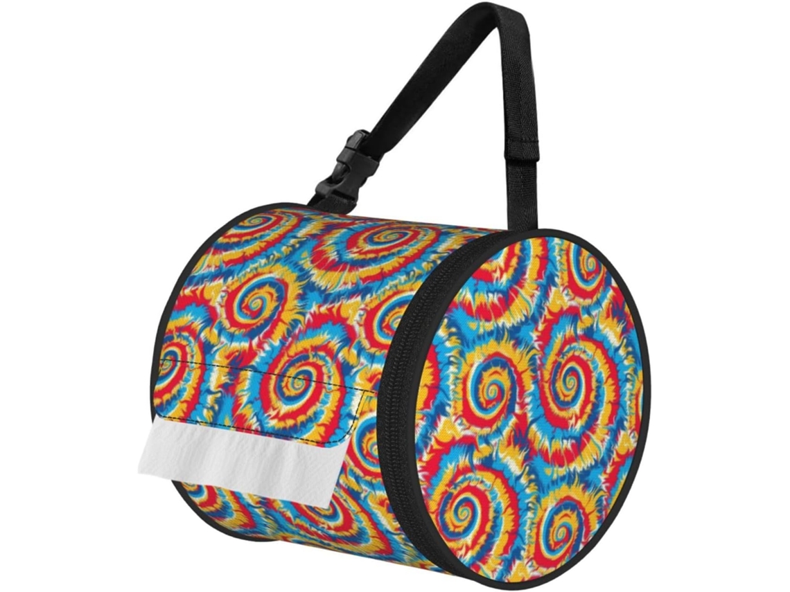 Porta Papel Higiênico Clássico Tie Dye 1 Para Pendurar, Caixa De Lenços Dobrável Para Banheiros E Carros