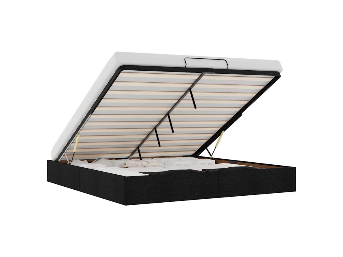 Ottoman Bed Frame, Ottoman Bed Frames Vidaxl Preto Tecido (180 X 200 Cm)