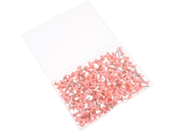 Conjunto Abaodam com 100 Tachininhas de Plástico Rosa para Decoração de Mesas e Salas de Aula, Versáteis e Duráveis para Quadros.