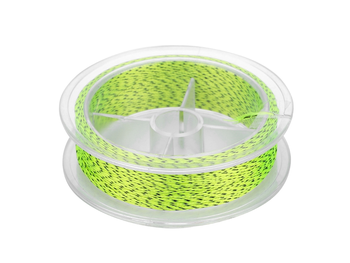 Linha de Pesca com Mosca Tafs Cônica 50m Nylon Resistente 20lb Amarela e Preta AQUAFORGE