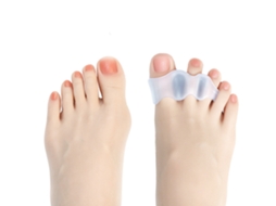 Separador De Dedos De Silicone Com Dois Orifícios, Protetor Para Joanetes, Separador De Dedos Macio, Para Usar Com Sapatos.