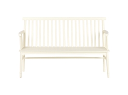 Banco de madeira cor creme em MDF com estampa de manga, 153x54x98cm ALEXANDRA HOUSE LIVING
