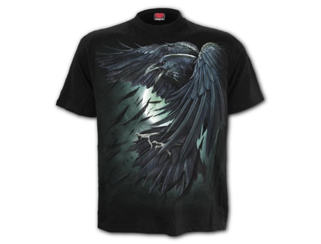 T-shirt Shadow Raven  SPIRAL (S - Algodão - Preto)