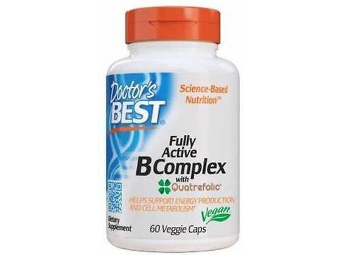 Suplemento Alimentar DOCTOR'S BEST Complexo B Totalmente Ativo Com Quatrefolic (60 cápsulas vegetais)