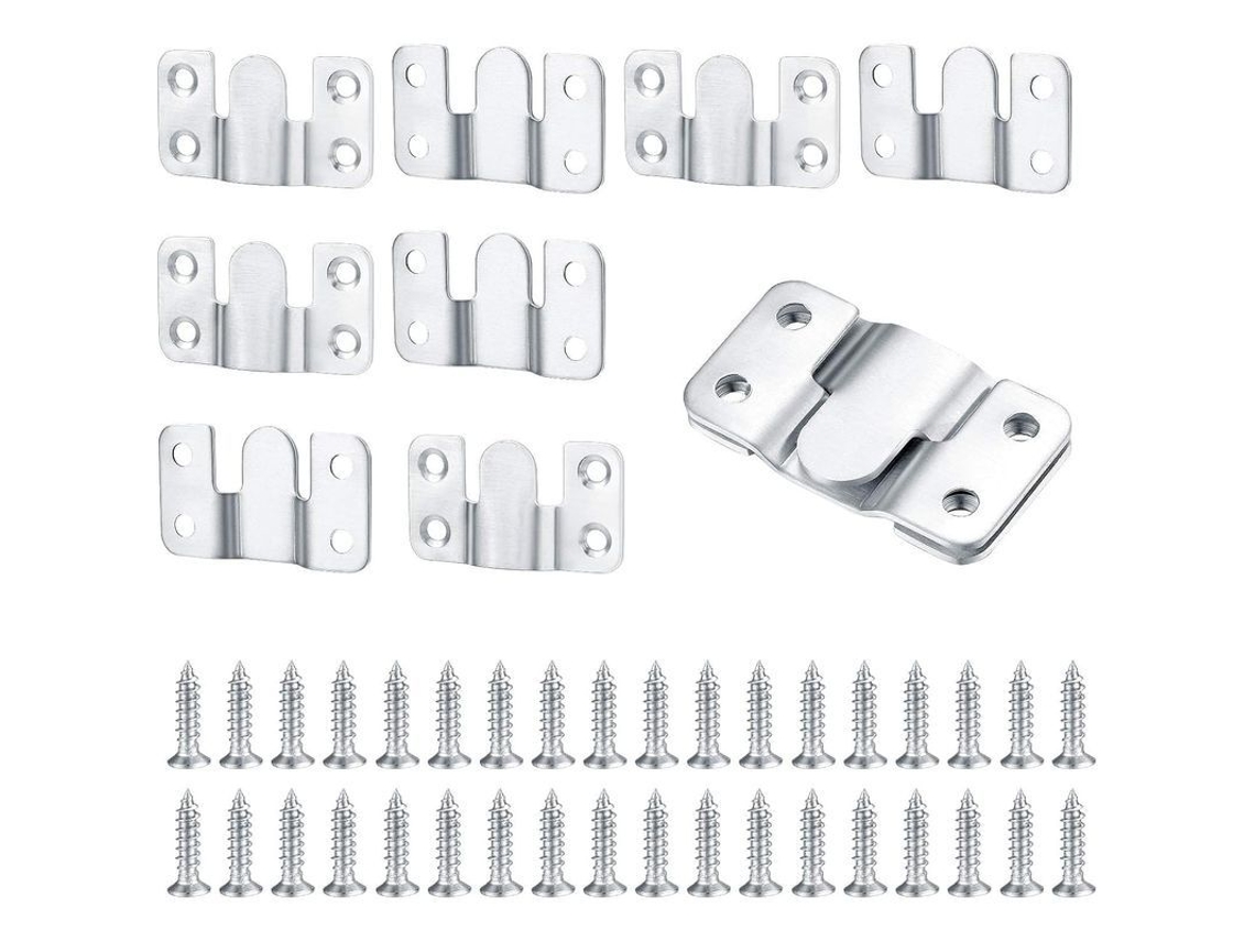 10 Suportes De Montagem Flush Ocultos, Heavy Duty, Conectores De Móveis De Aço Inoxidável Para Parede