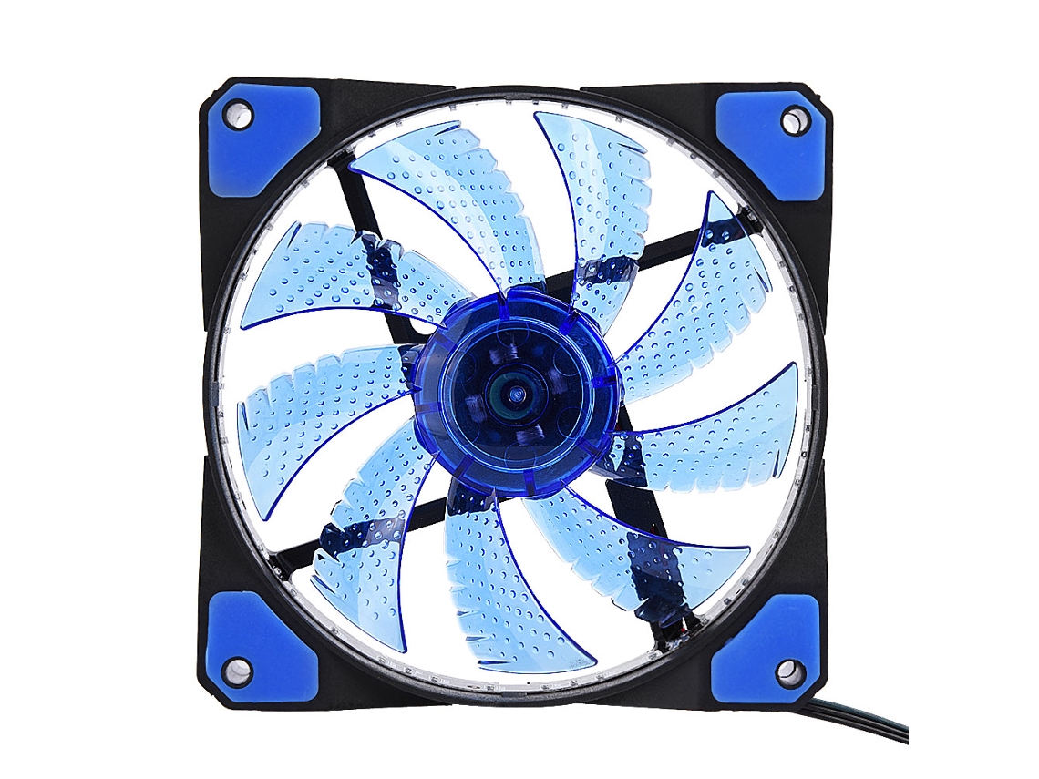 120mm Mute Led 12v Cooler De Gabinete De Pc Com Pinos 3 E 4 Azul