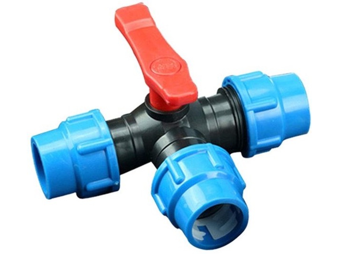 Slangueira 3-vias - Conector Rápido - Peça De Conexão - Seringa De Jardim - Conector Com Válvula - Resistente A Pressão 0-0,6 Mpa