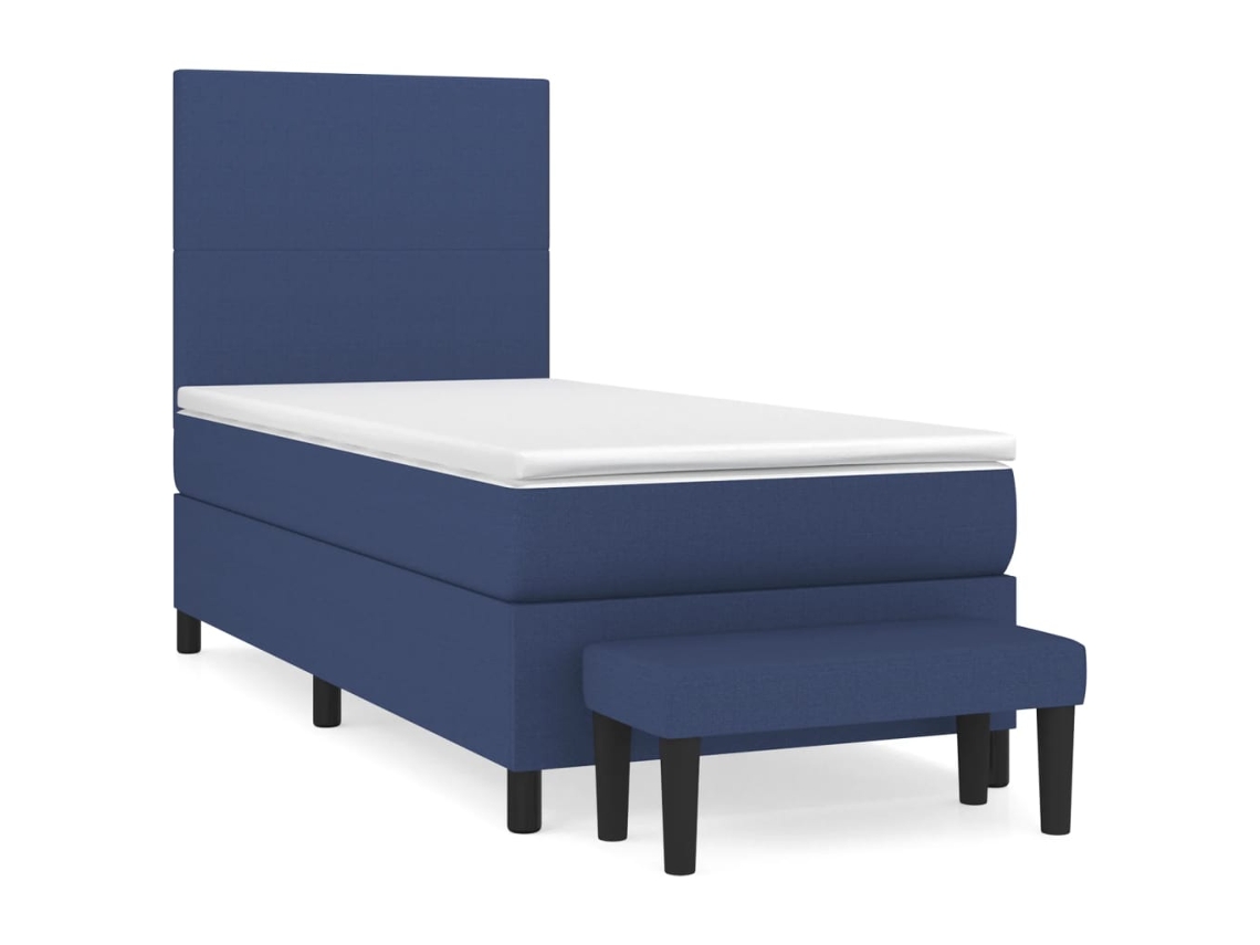 Box Spring Bed, Box Spring Beds Vidaxl Azul Tecido (90 X 190 Cm)