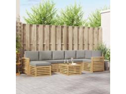 Vidaxl Conjunto De Sofás Para Exterior 8 Pcs Branco E Cinzento-claro