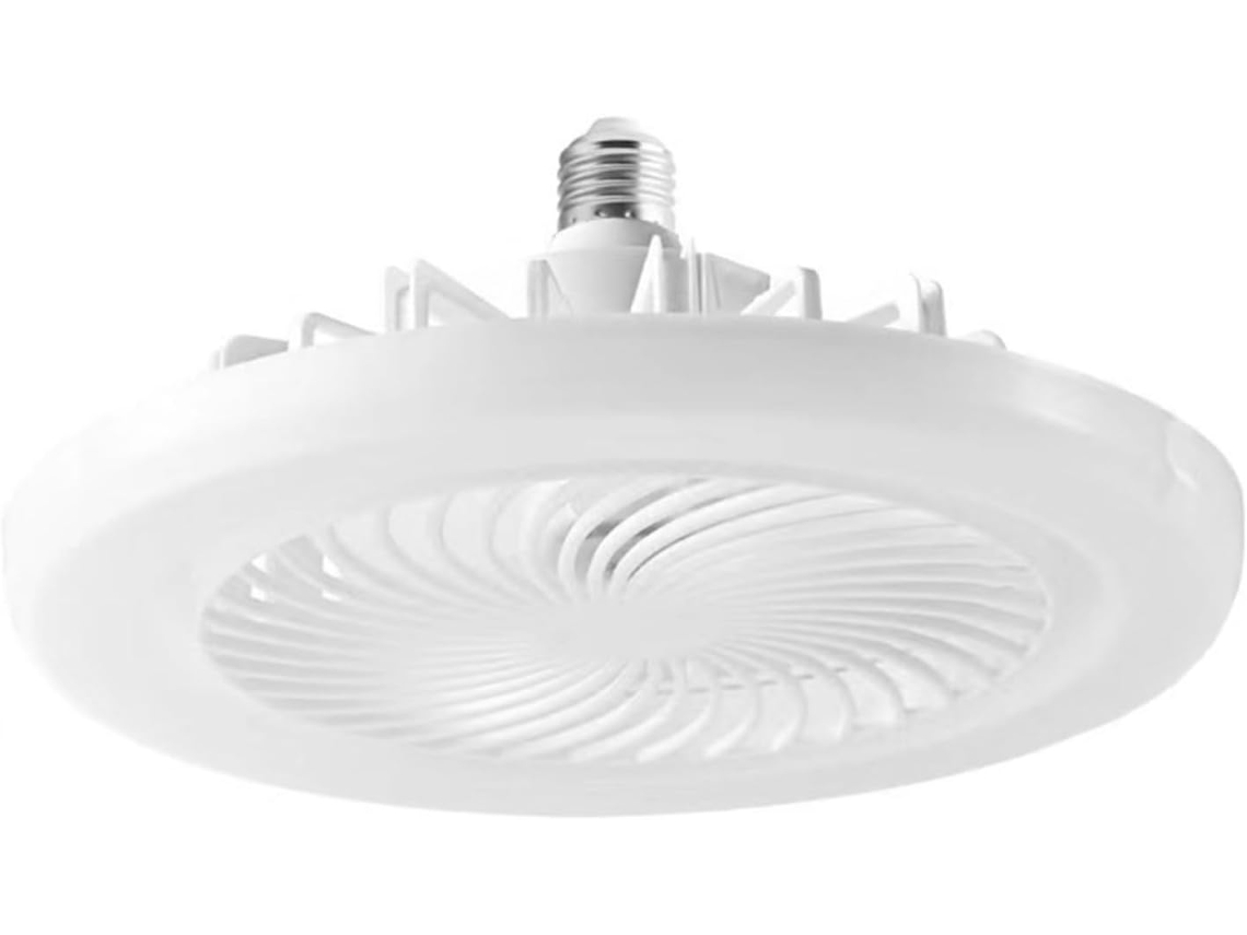 Ventilador De Teto E27 Com Luz E Controle Remoto, 25 Cm, 10 Polegadas