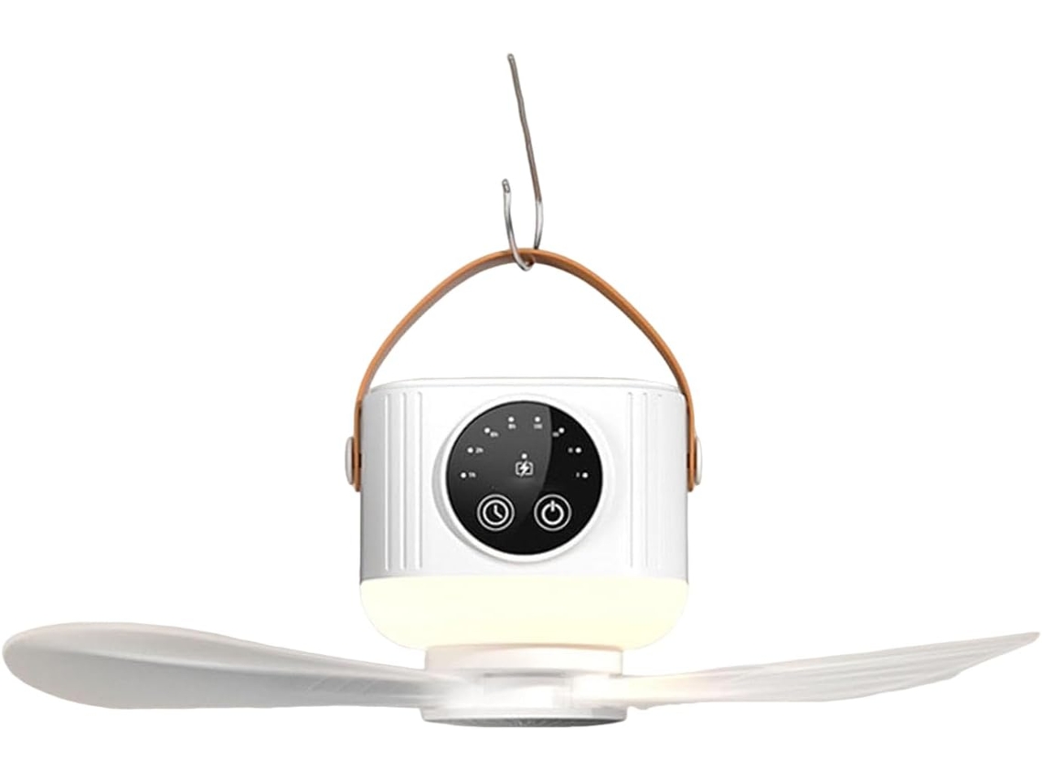 Ventilador De Teto Portátil Recarregável 3600mah Com Luz Noturna -