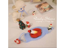 Funny Face Cover Large Red Lips Cigarette Adjustable Soft Knitted Light Blue