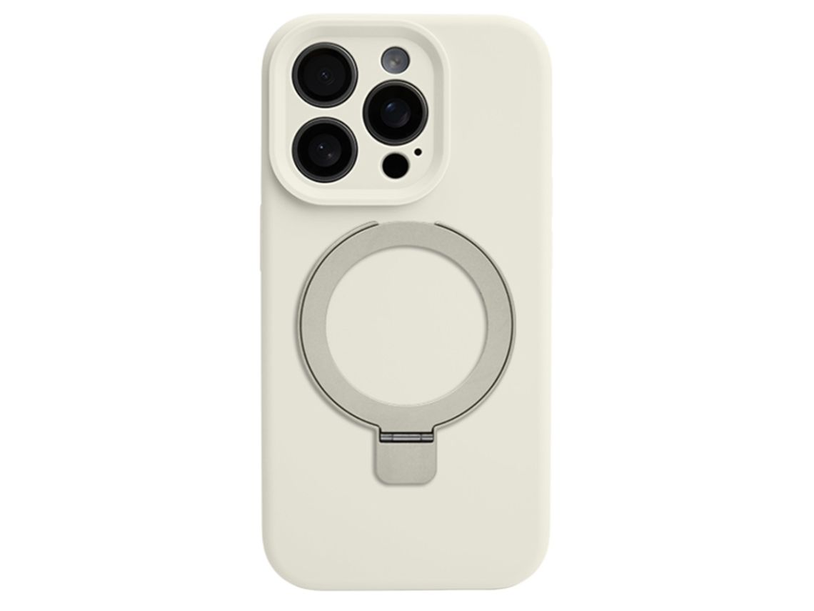 Capa Yuysan Para Iphone 16 Silicone Magnetico Com Suporte Rotativo Preto