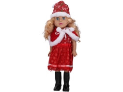 Boneca De Natal De 19 Polegadas Com Cabelo Encaracolado E Bonecos Fofos - Laxiscreed