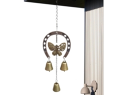 Sino de Vento para Exterior, Giratório de Ferro Relaxante com Sino, Decoração de Cavalo com Borboleta para Casa, para CHABERLU