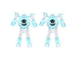 Relógio de pulso eletrônico transformável ATS, brinquedo educativo, presente para crianças, azul.