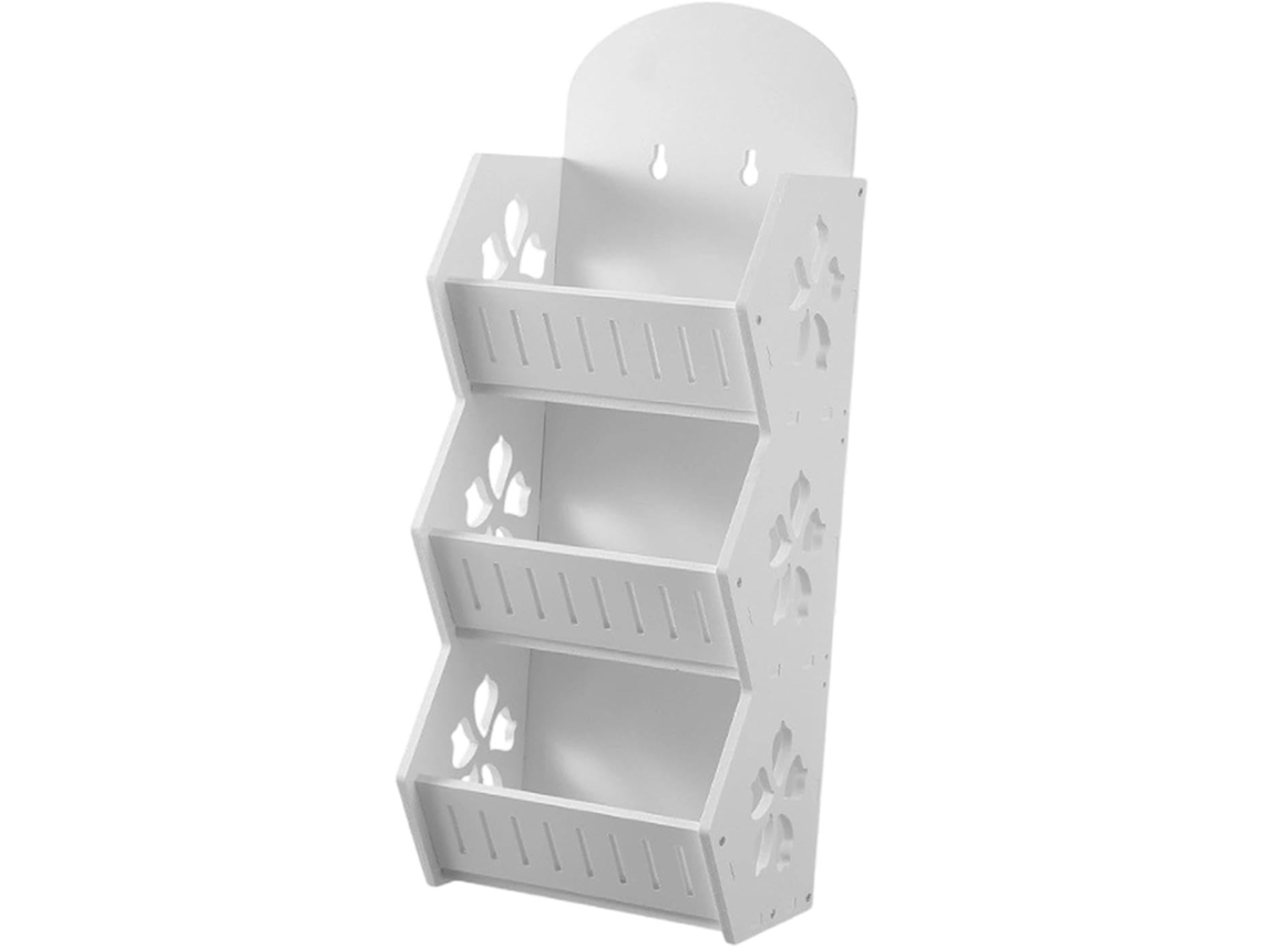 Organizador De Parede Para Banheiro Com Prateleira Flutuante Multifuncional E Suspenso, Design Ventilado, Três Camadas