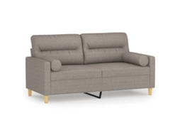 2-seater Sofa, 2-seater Sofas Vidaxl Cinzento-acastanhado Tecido (n/a)