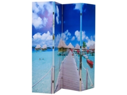 Vidaxl Biombo Dobrável Com Estampa De Praia 160x170 Cm