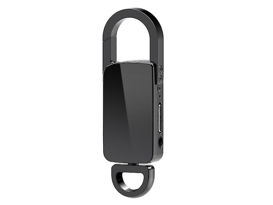 Lurelia Gravador De Voz Com Porta-chaves 16gb Com Usb, Ativação Por Voz, Reprodução Mp3 Para Reuniões, Palestras - Preto