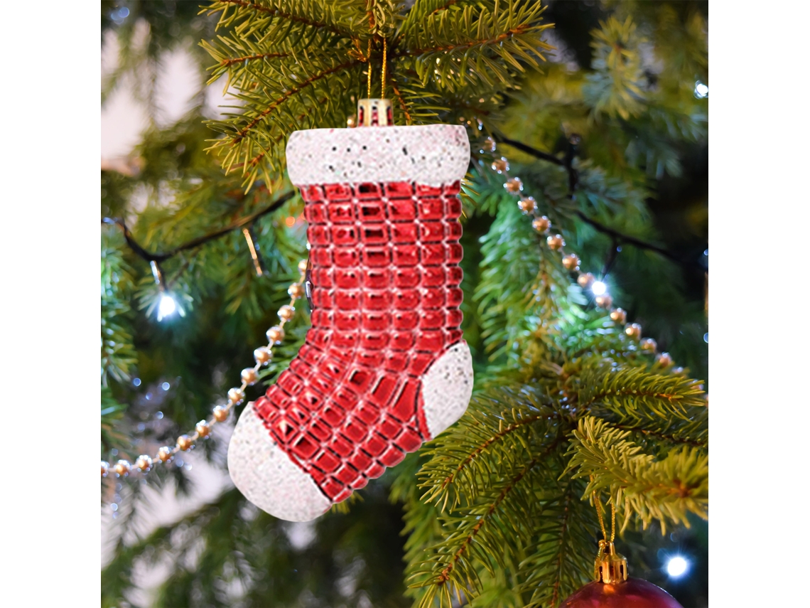 Decoração De Natal Laxiscreed Com Meias Em Plástico Electroplated Para Árvores Natalícias