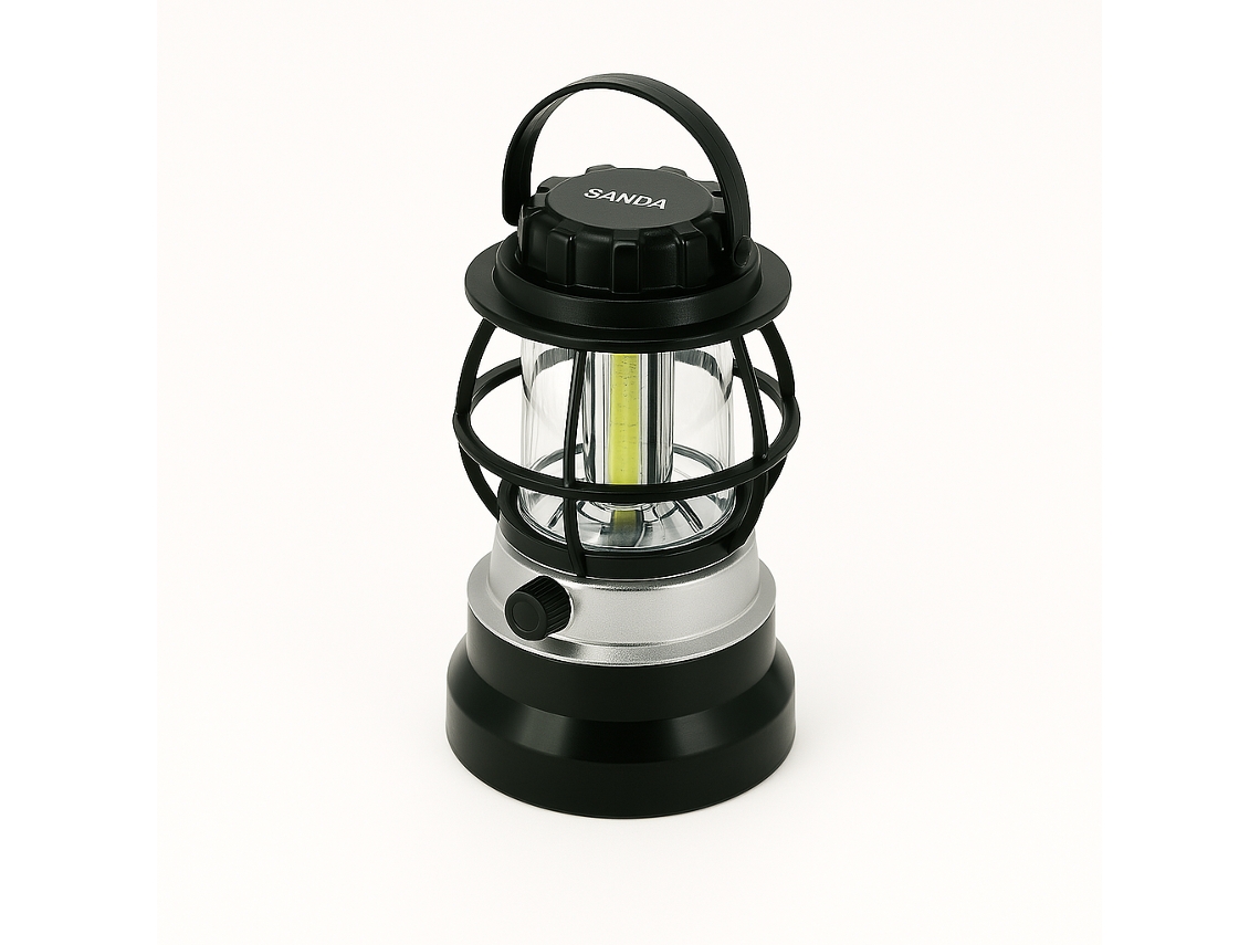 Lanterna Led De Campismo Multifuncional Recarregável Sanda Sd 5755 Preto