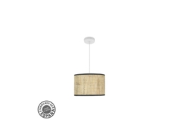 Pingente Moda 1xe27 Branco/palheta Escura Regx30x3 Fabrilamp