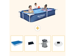 Bestway Piscina Bestway Steel Pro Retangular - 221x150x43 Cm - 5-peças S154