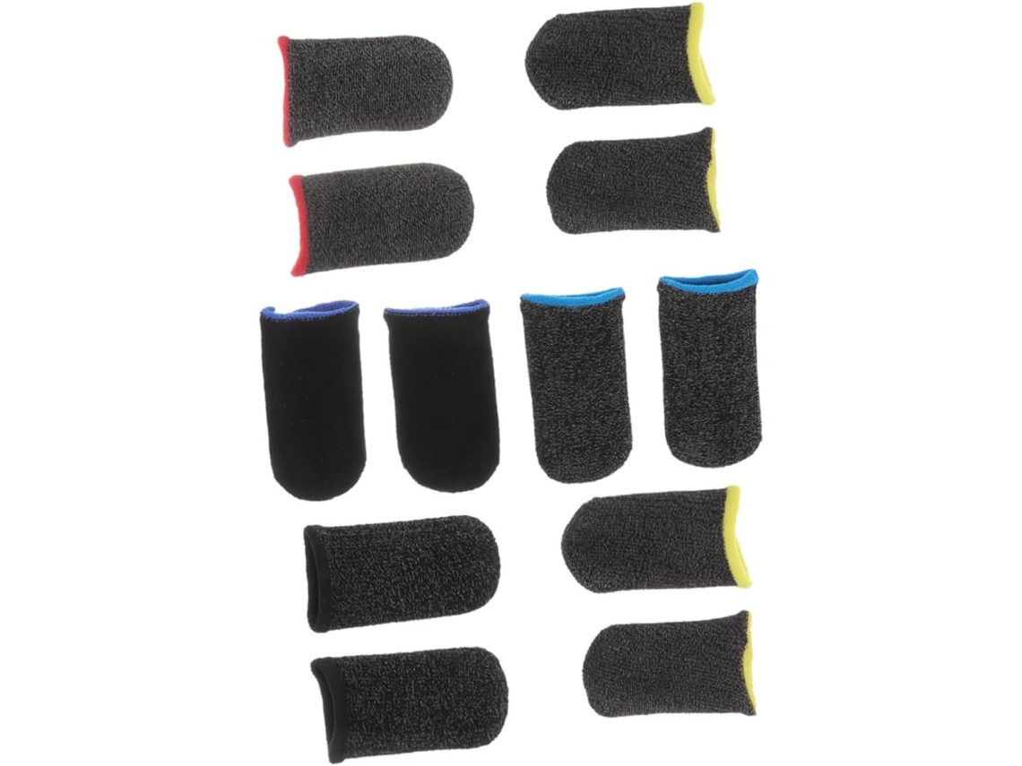 6 Pares De Dedeiras Antiderrapantes, Capas Protetoras Para Jogos De Celular, Acessórios Para Proteção Dos Dedos