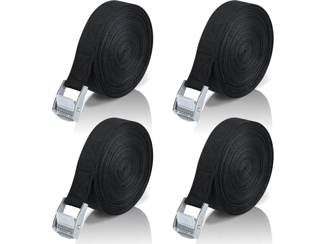 Cintas De Amarração 10 M, 4 Peças, Com Fivela De Liga Zinco Para Fixação Motocicletas/carros/bicicletas, Bagagens E Tração Em Movimento