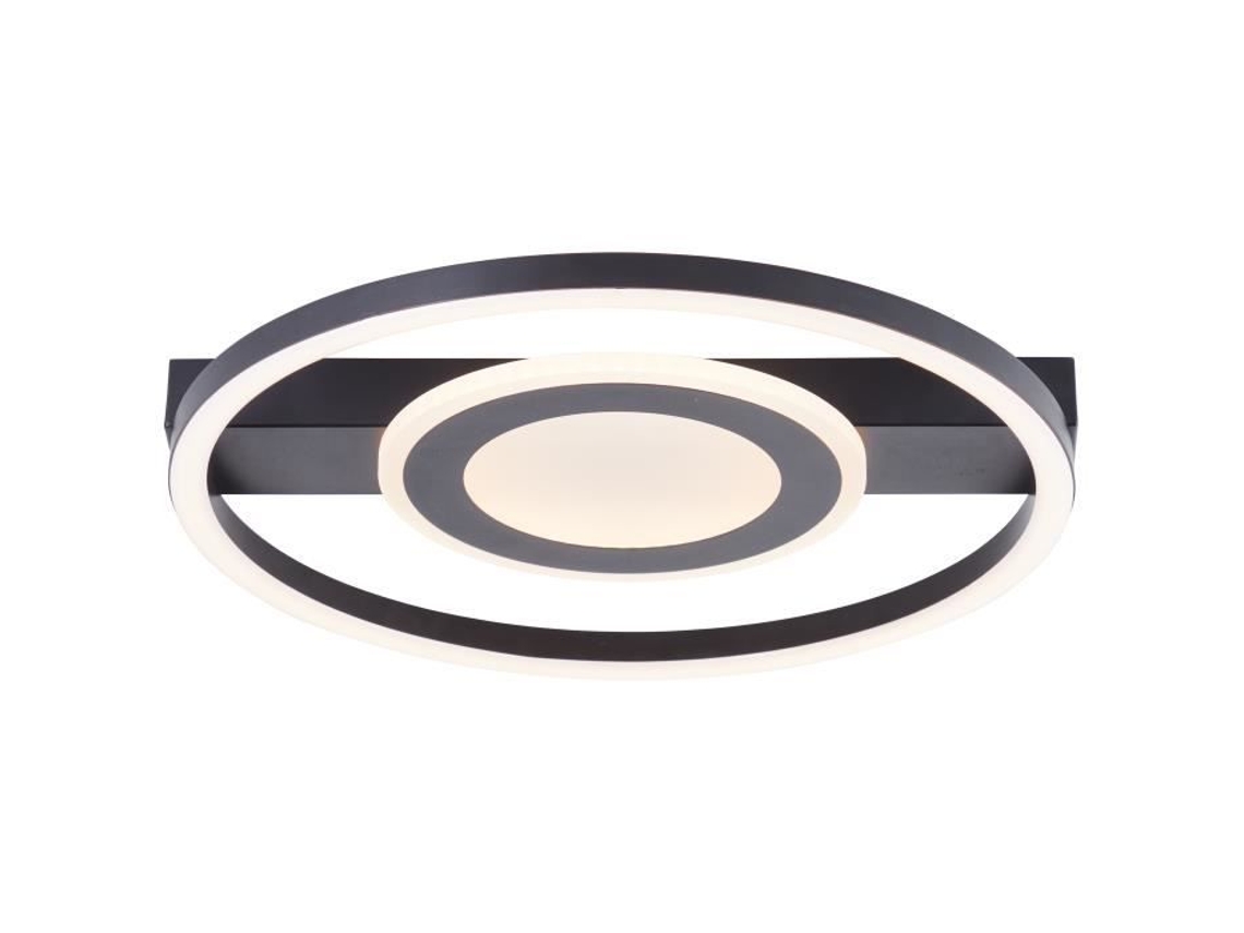 99889-09 Bre-Light Maureen Plafon Led 37X37Cm Preto Metal Plástico Led Integrado de 22 W Fluxo Luminoso: 2900Lm Cor Clara BRILLIANT