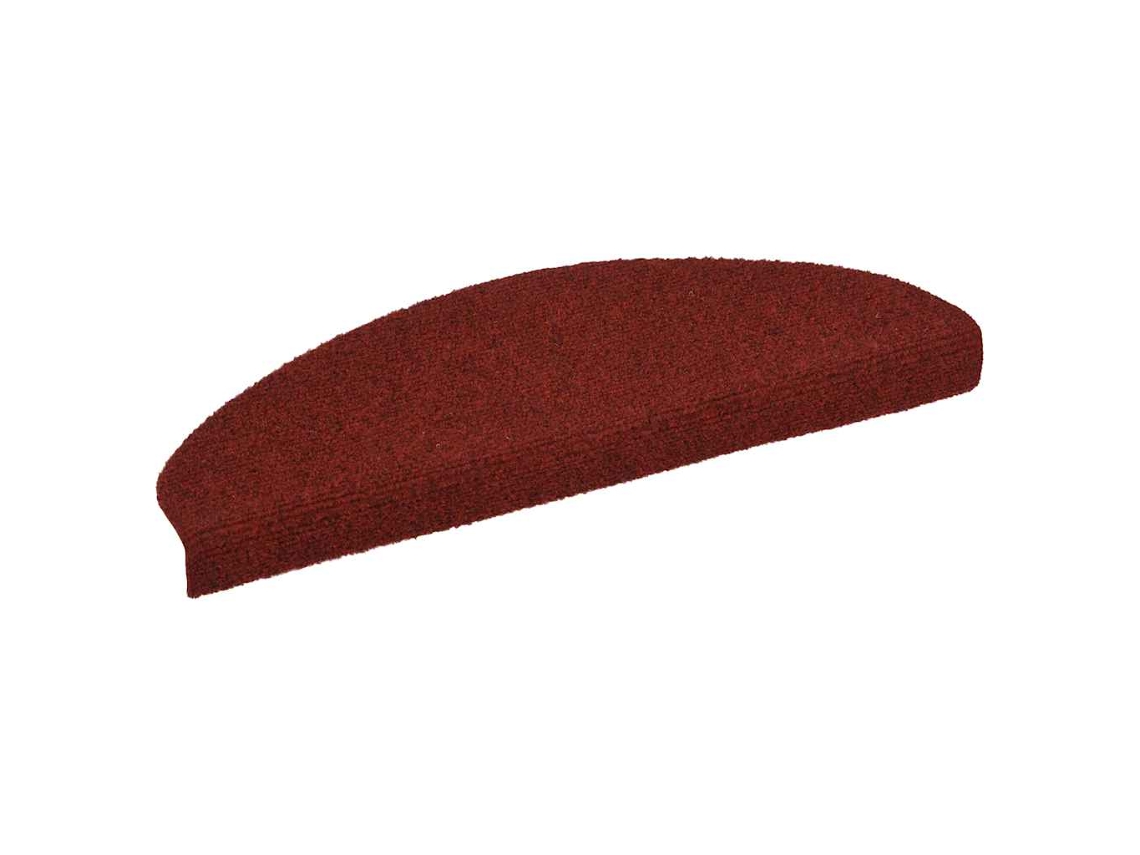 Conjunto de 10 tapetes grandes redondos vermelhos autoadesivos Escada MAISON EXCLUSIVE (65x21x4 cm)