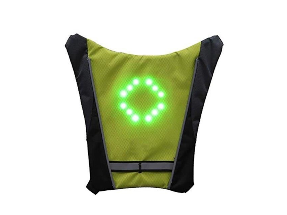 Luz Indicadora de Rotação de Bicicleta Bicicleta Ao Ar Livre Caminhada Camping Colete Reflexivo Verde Seco -Leno13239