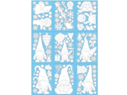 Decorações de Janela de Natal Adesivos de Dupla Face para Janelas de Natal Decalques de Natal