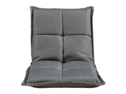 Cadeira De Chão Deinze Com Estrutura Metálica Regulável 52 X 50 Cm Cinza Escuro [EN.CASA]