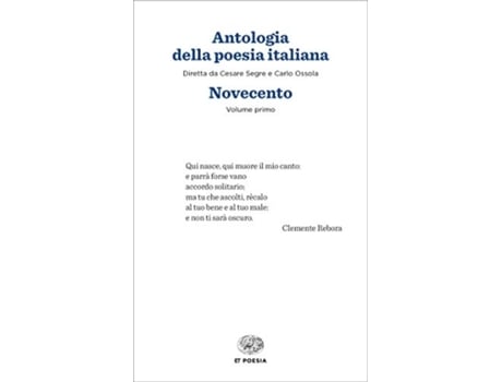 Livro antologia della poesia italiana del novecento voll 1 e 2 de edited by c segre edited by carlo ossola (italiano)