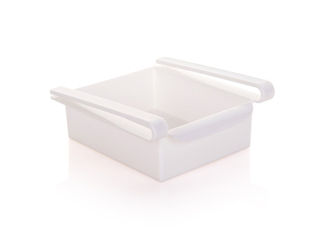3 Piezas Caixa De Armazenamento Retrátil Para Refrigerador, Organizador De Alimentos, Container De Plástico Branco