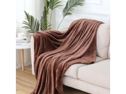 Manta de Flanela Lã Fansu Cor Sólida Microfibra Macia e Quente para Outono Inverno Colcha Fofa Quarto Ou Sofá
