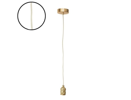 Suspensão De Soquete Dourado Acetinado Branco 80 110 Cm Opjet