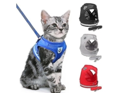 2026 arnés para Gatos Anti Escape, Confortável e Reflexivo, Ajustável com Malha Transpirable e Cremalheira de Segurança