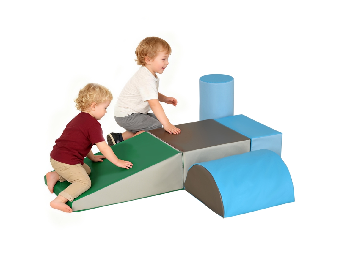 Conjunto De 5 Blocos De Psicomotricidade Para Crianças Brinquedo De Construção Multicor
