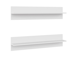 Conjunto de 2 Prateleiras de Parede em Madeira Compensada Branca MAISON EXCLUSIVE (80x11,5x18 cm)