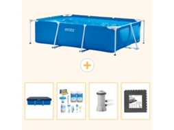 Intex Piscina Com Estrutura Retangular - 300x200x75 Cm - 5-peças Scb3