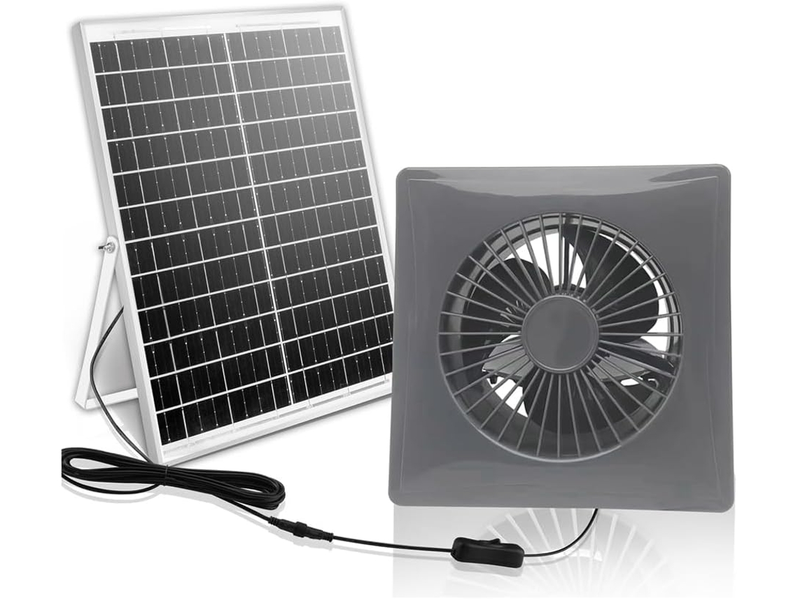 Ventilador Solar Silencioso De Alta Velocidade De 4 Polegadas Da New Energy Com Painel De 8w Para E