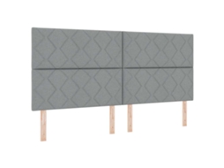Cabeceira Cinzento claro 200 Cm Tecido MAISON EXCLUSIVE