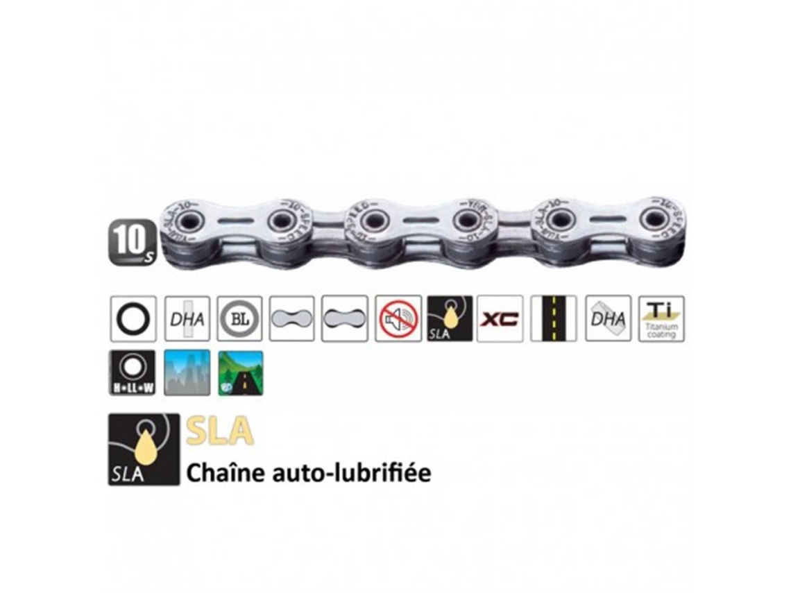 Corrente de bicicleta auto-lubrificante YABAN 10V (164)