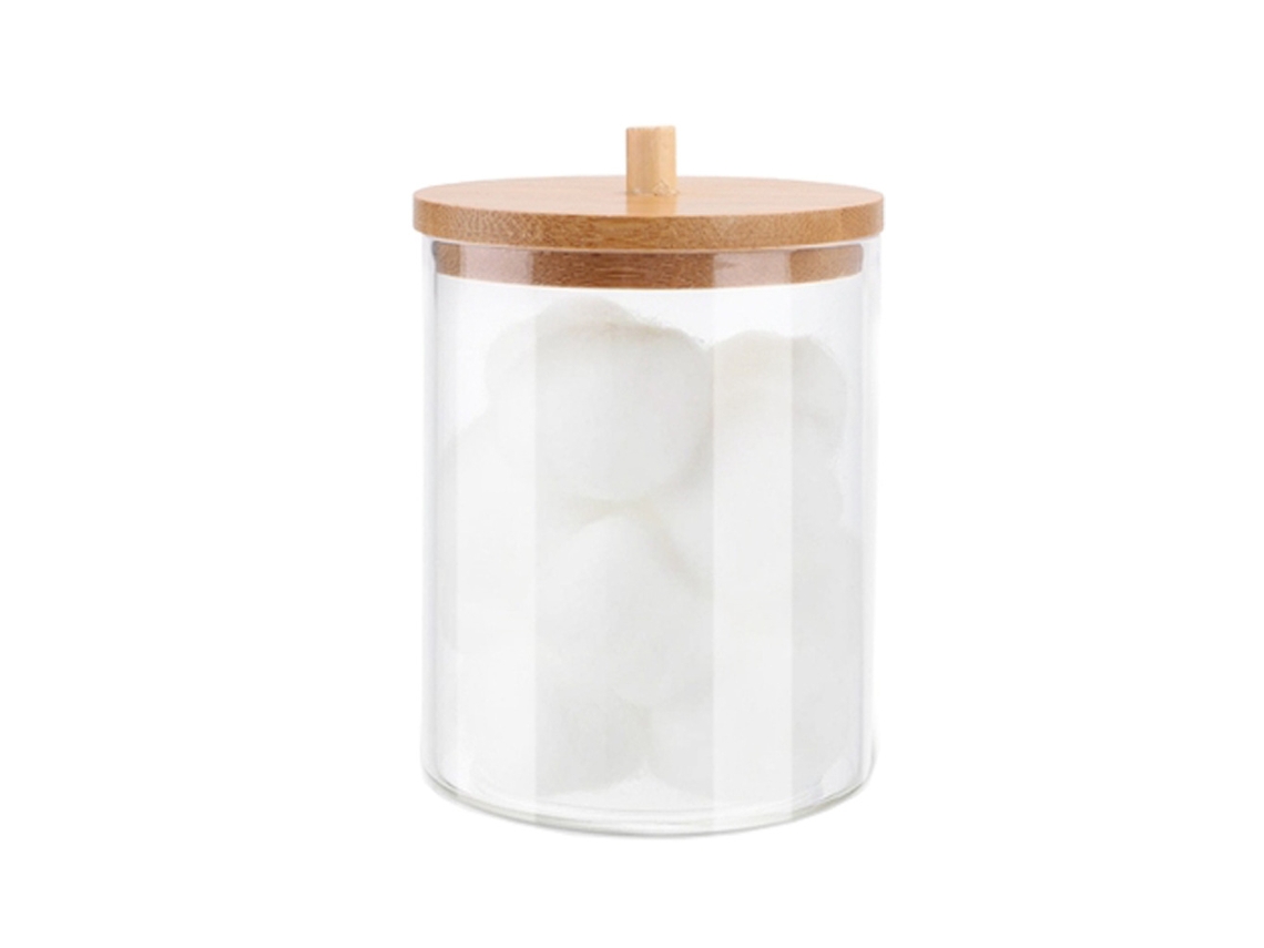 Recipiente Plástico Transparente Para Algodão Com Dosador. Aquaforge